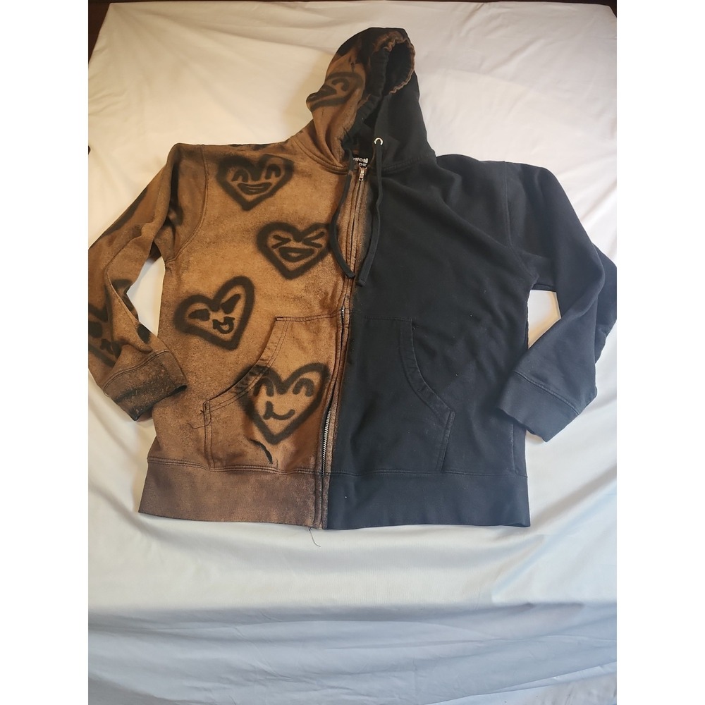 Fashion Arcade Fleece Zip up Jacket ‎ Spray Paint Design 46 Chest Size XXL